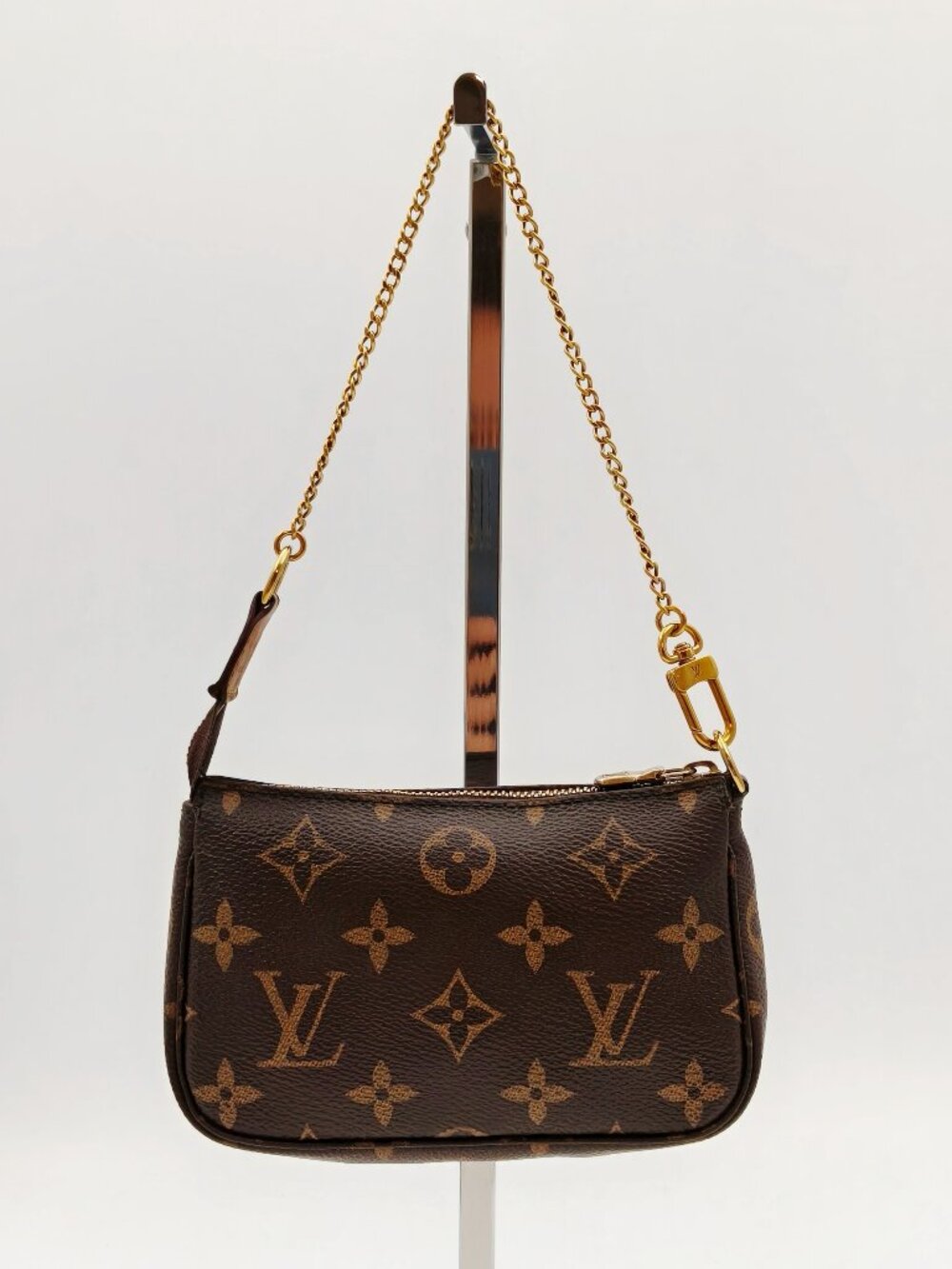 Louis Vuitton Mini Pochette Accessoires Monogram Chain Pouch Bag